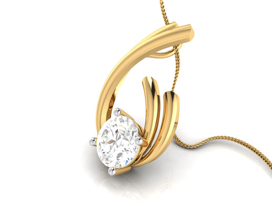 Minimalist Glow Solitaire Diamond Pendant