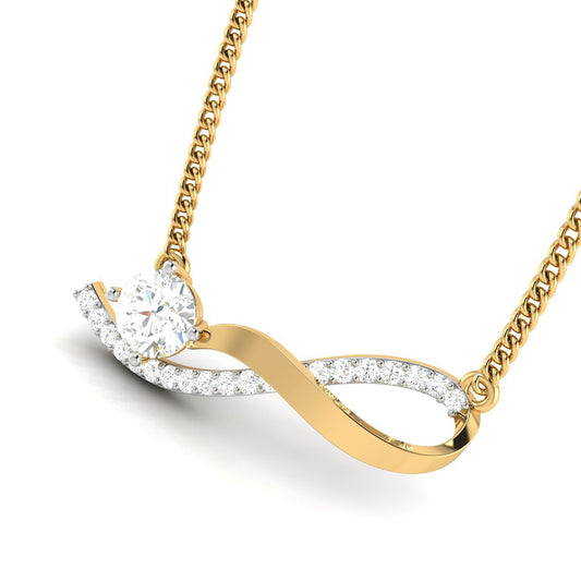 Infinity Cascade Solitaire Diamond Pendant