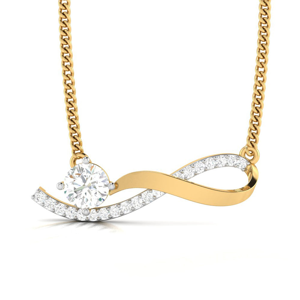 Infinity Cascade Solitaire Diamond Pendant