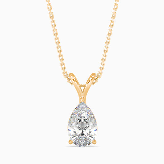 25 Cent Pear Solitaire Pendant