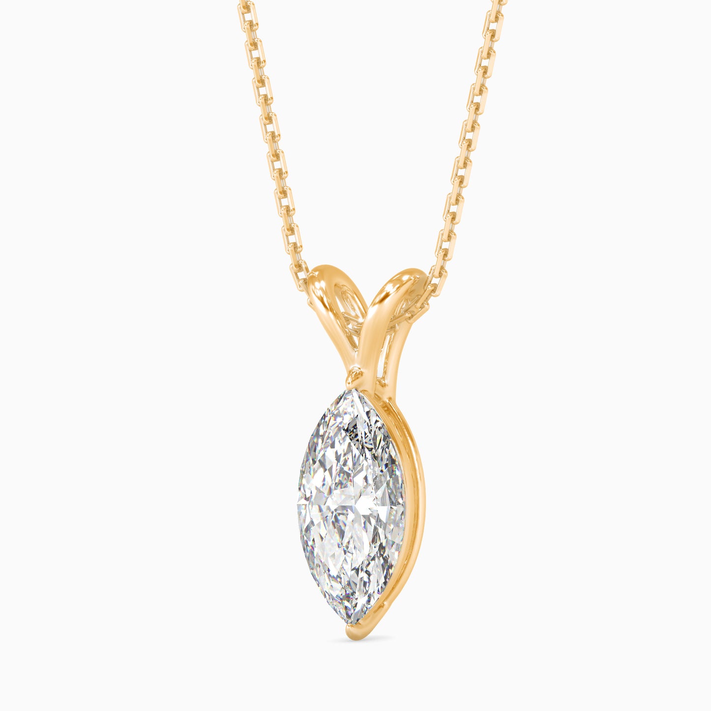 25 Cent Marquise Solitaire Pendant