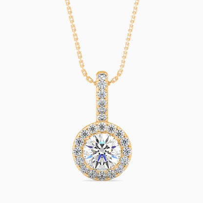 25 Cent Classic Solitaire Pendant with Halo