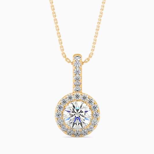 25 Cent Classic Solitaire Pendant with Halo