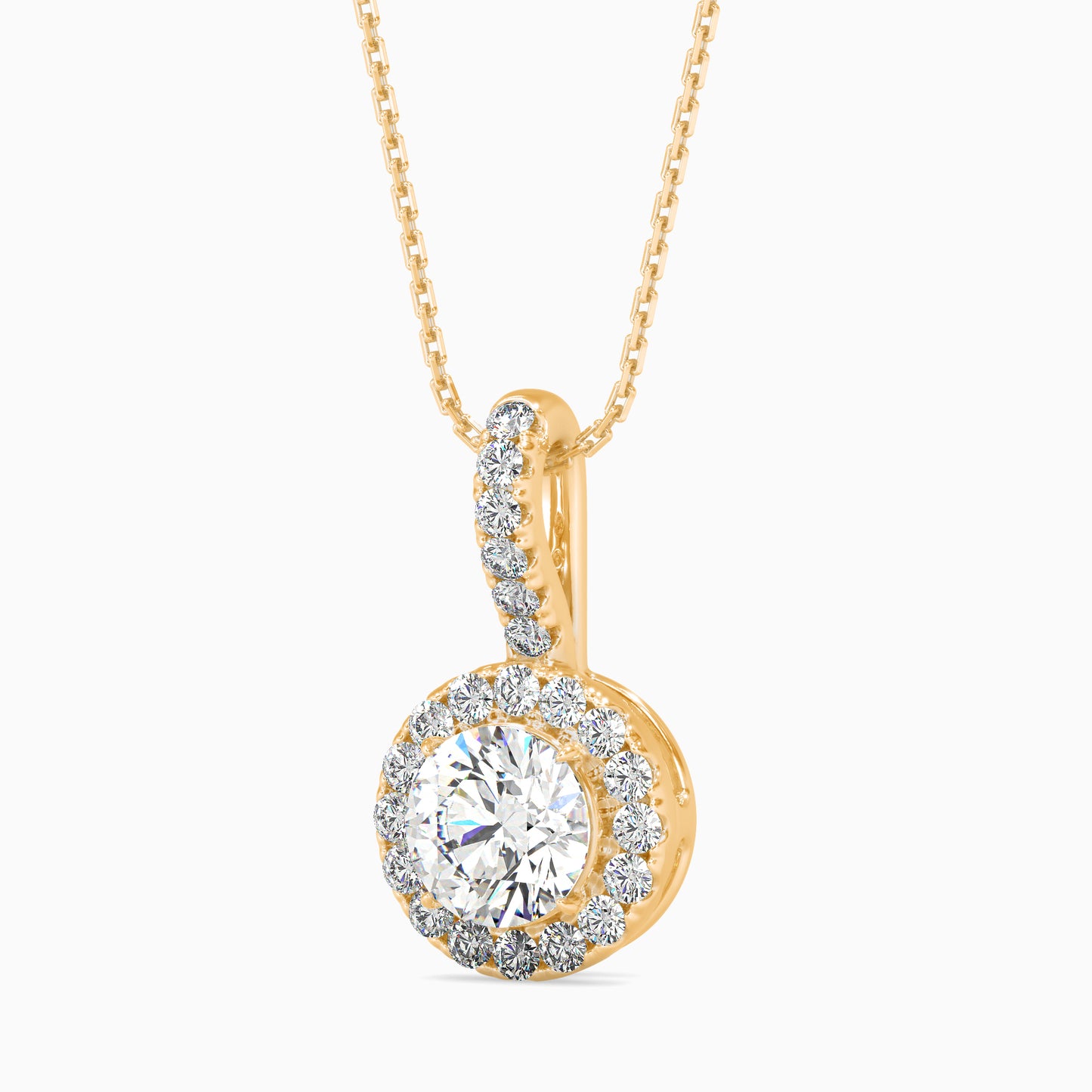 25 Cent Classic Solitaire Pendant with Halo