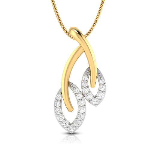 Leafy Luster Diamond Pendant