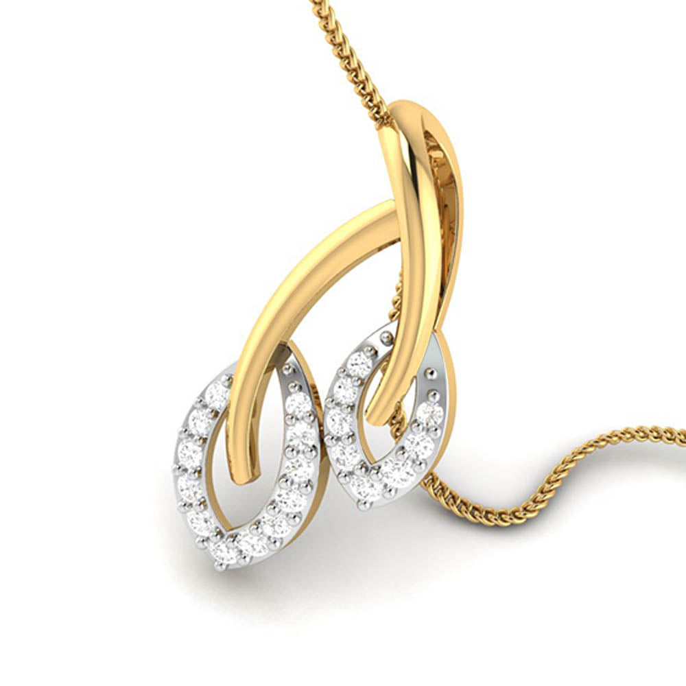 Leafy Luster Diamond Pendant