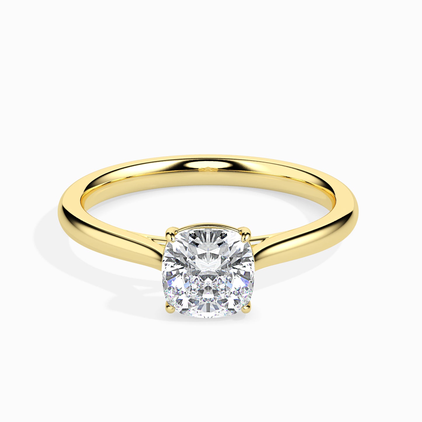 50 Cent Cushion Solitaire Ring