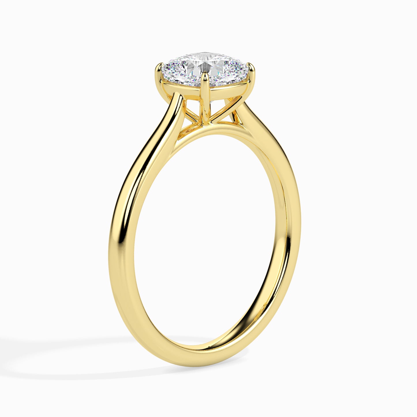 50 Cent Cushion Solitaire Ring