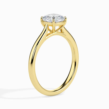 50 Cent Cushion Solitaire Ring