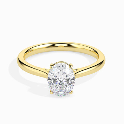 50 Cent Oval Solitaire Ring