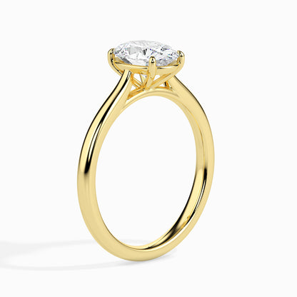 50 Cent Oval Solitaire Ring