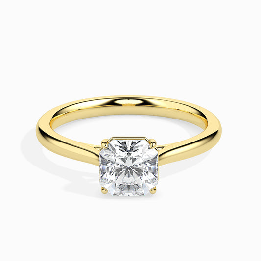 50 Cent Asscher Solitaire Ring