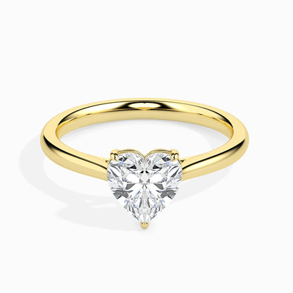 50 Cent Heart Solitaire Ring