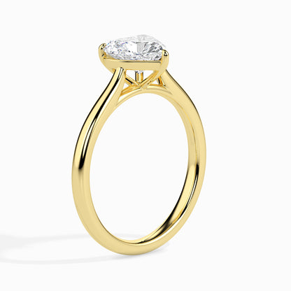 50 Cent Heart Solitaire Ring