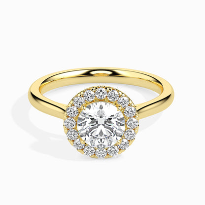 50 Cent Classic Solitaire Ring with Halo