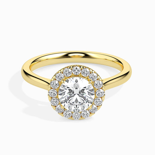 50 Cent Classic Solitaire Ring with Halo