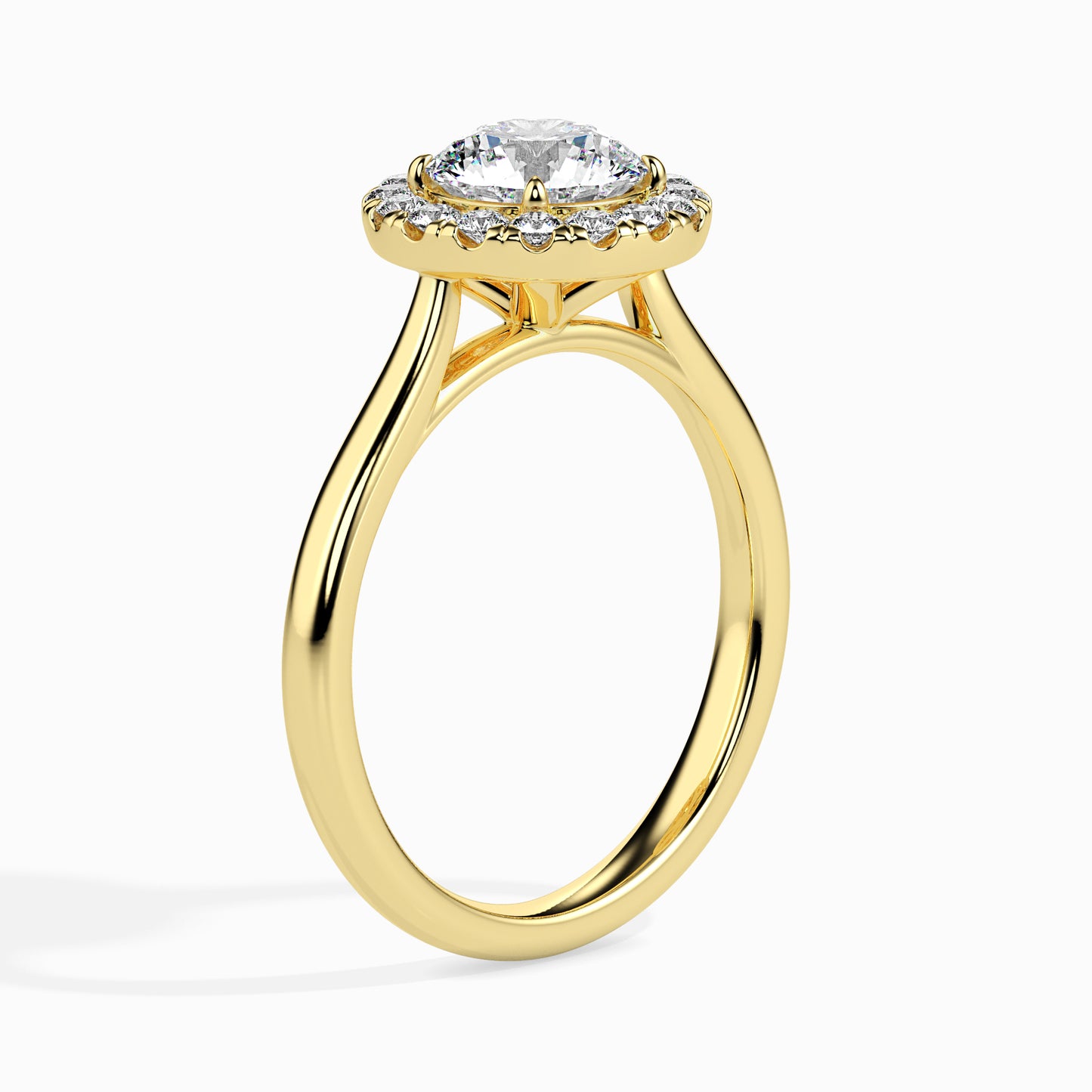 50 Cent Classic Solitaire Ring with Halo