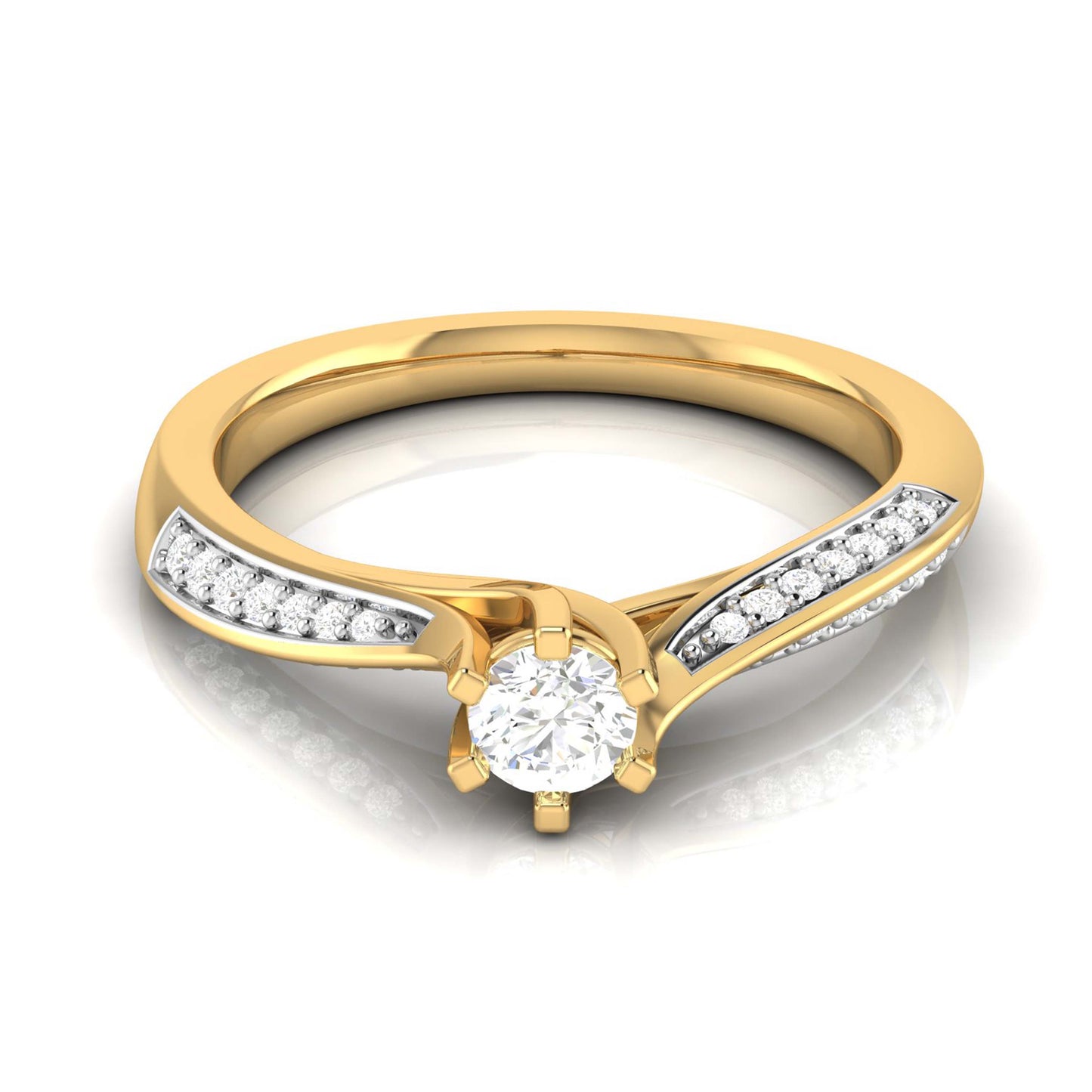 Elegant Aura Solitaire Diamond Ring