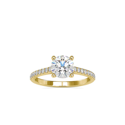 1.6 carat Round Solitaire with Pave Ring