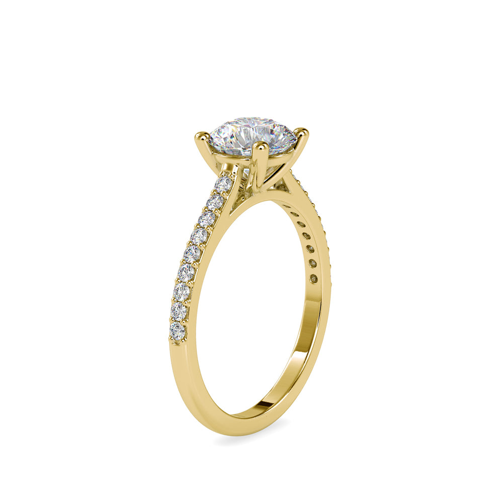 1.6 carat Round Solitaire with Pave Ring