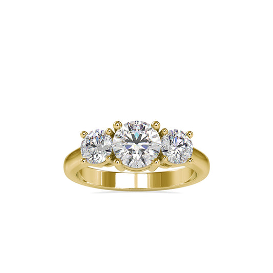 Majestic Trinity Solitaire Ring