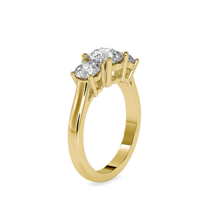 Majestic Trinity Solitaire Ring