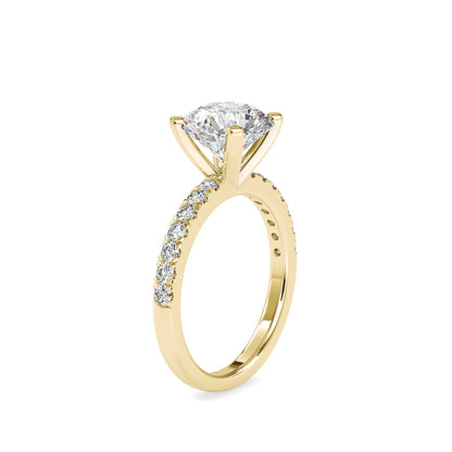 Blossom Crown Solitaire Diamond Ring