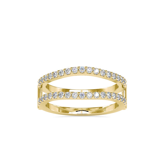 Double Band Half Eternity Diamond Ring