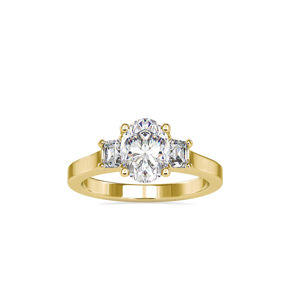 Trinity Oval Solitaire Ring