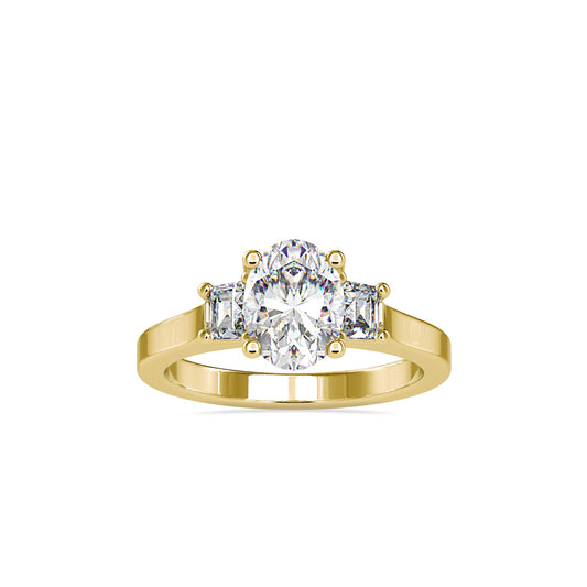 Trinity Oval Solitaire Ring