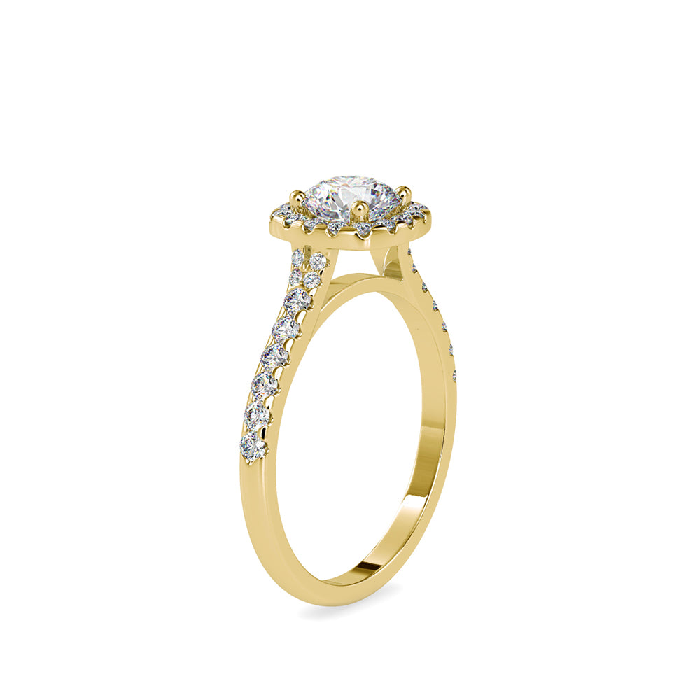 Royal Halo Lift Solitaire Diamond Ring