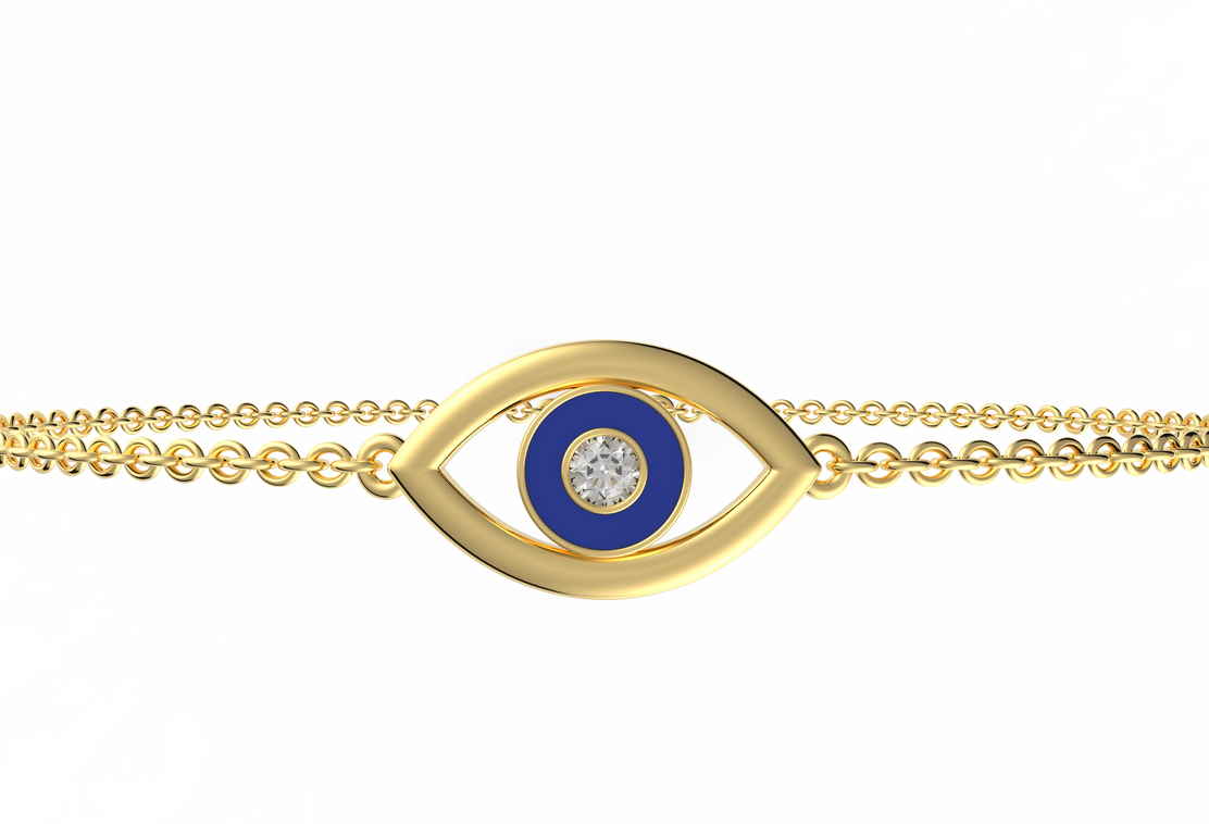 Classic Evil Eye Lab Diamond Bracelet