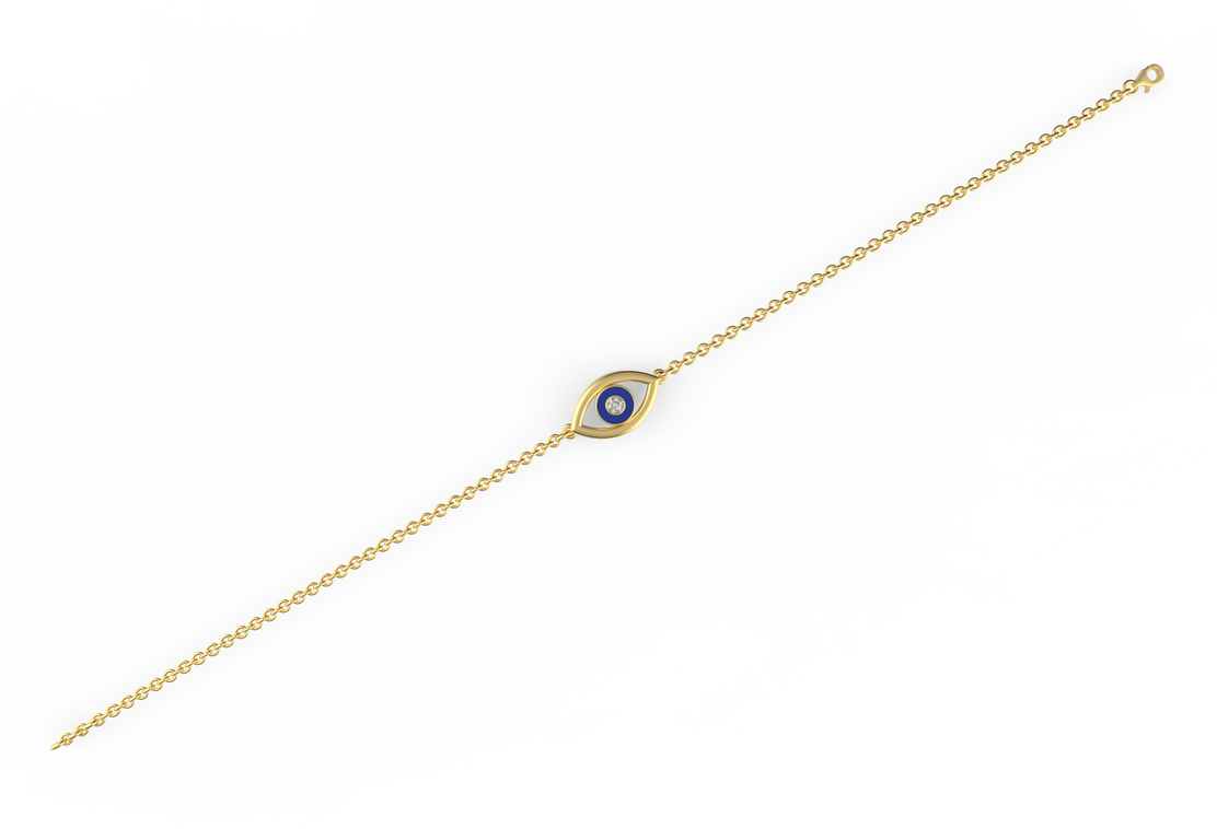 Classic Evil Eye Lab Diamond Bracelet