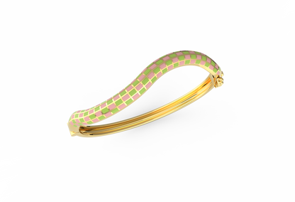 Whimsy Curve Enamel Bangle