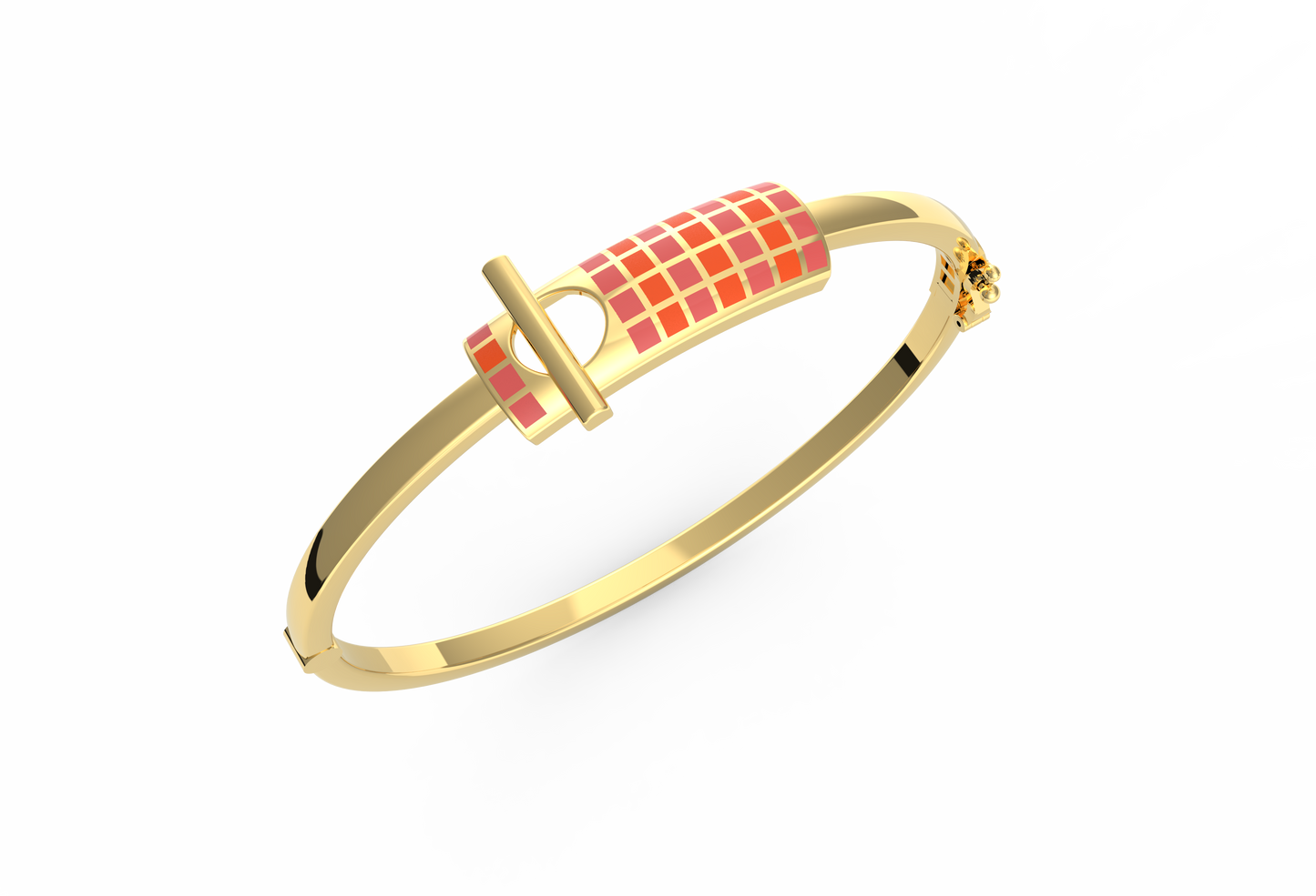 Lock It Funky Enamel Bangle