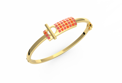 Lock It Funky Enamel Bangle