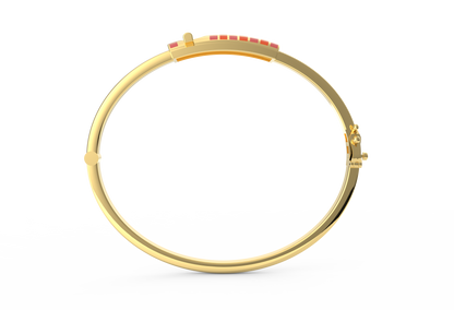 Lock It Funky Enamel Bangle