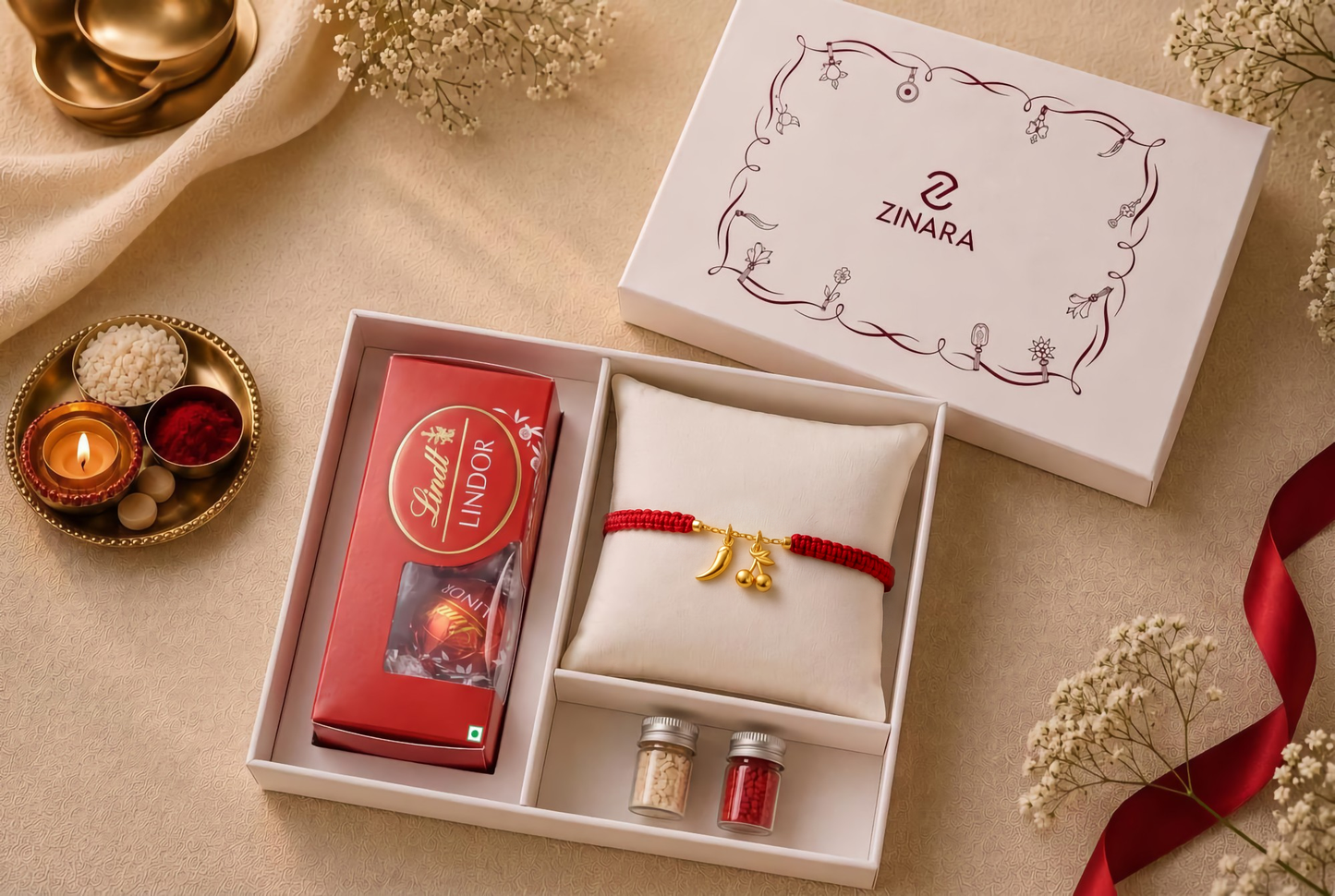 Sweet and Spicy Silver Rakhi