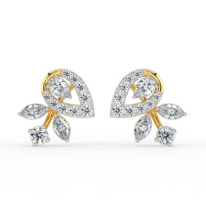 Cascade Petal Diamond Earrings