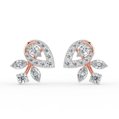 Cascade Petal Diamond Earrings