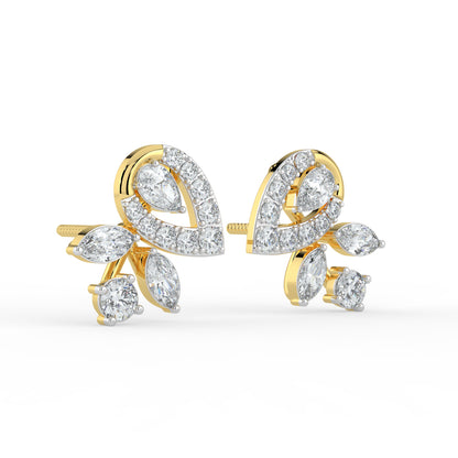 Cascade Petal Diamond Earrings