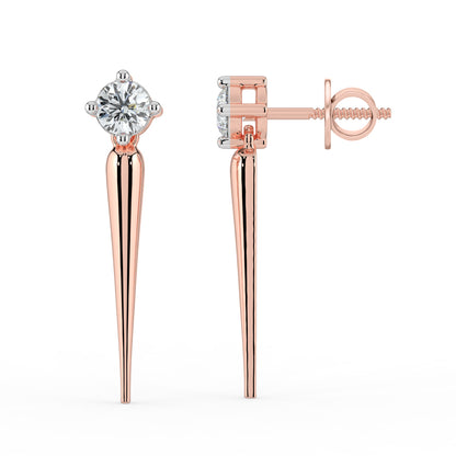 Solace Solitaire Diamond Earrings