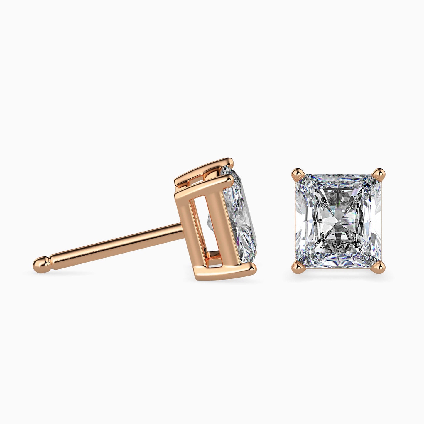 50 Cent Radiant Solitaire Studs