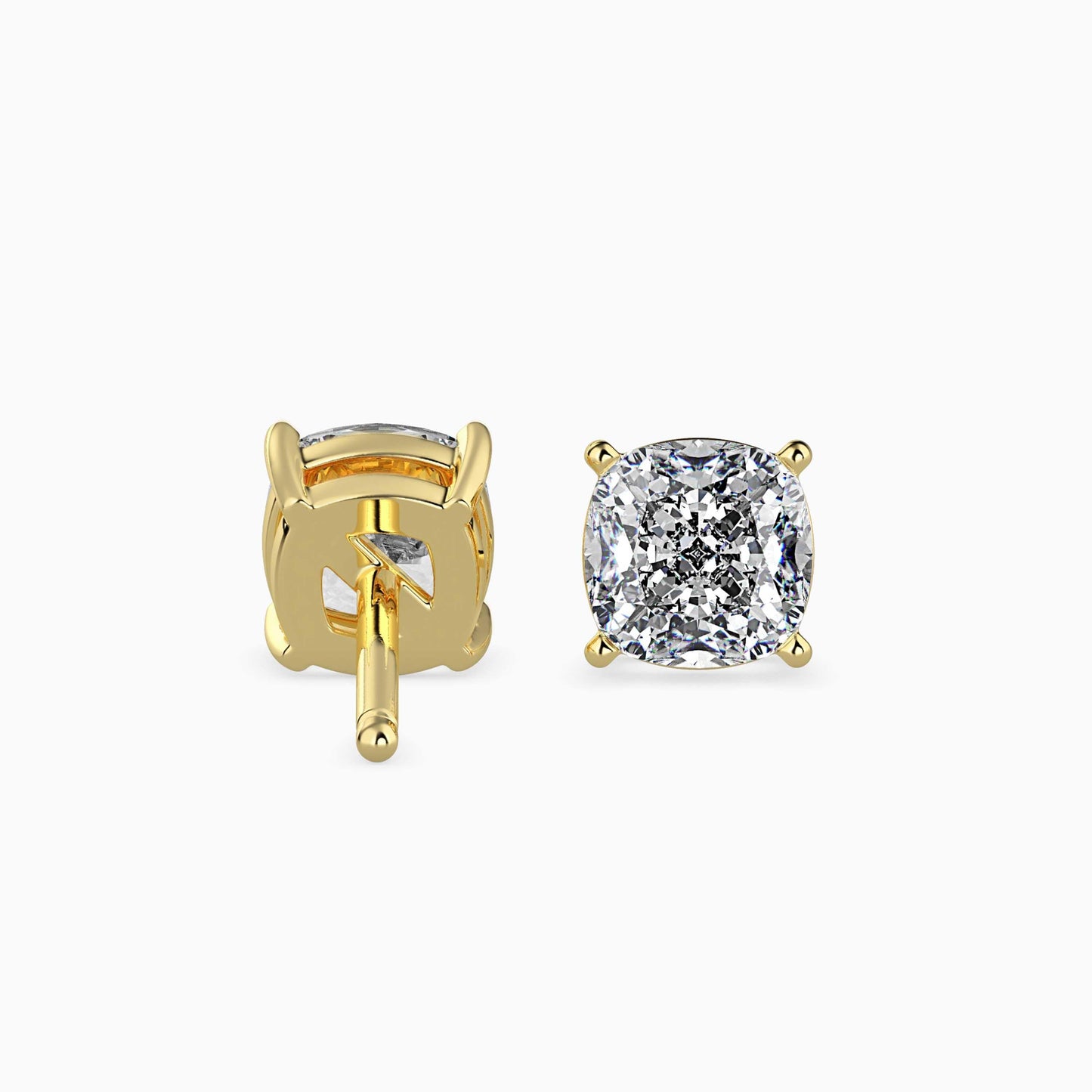1.5 Carat Cushion Solitaire Studs