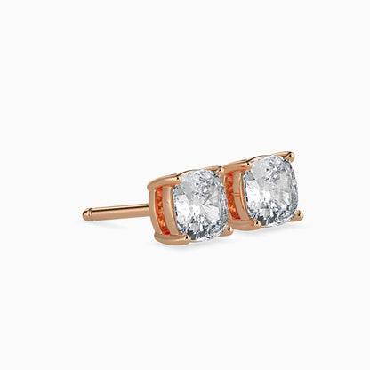 1.5 Carat Cushion Solitaire Studs