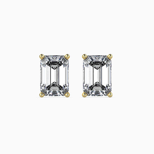 50 Cent Emerald Solitaire Studs