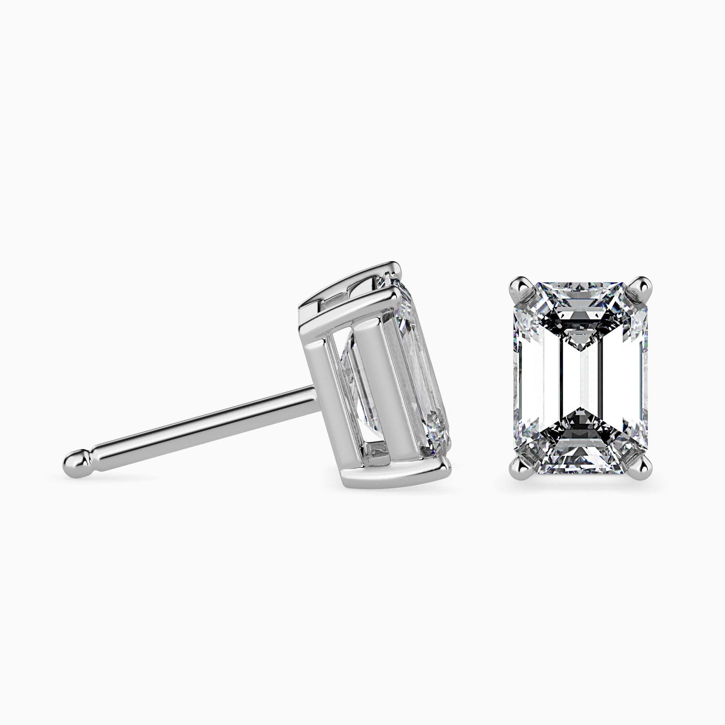 50 Cent Emerald Solitaire Studs