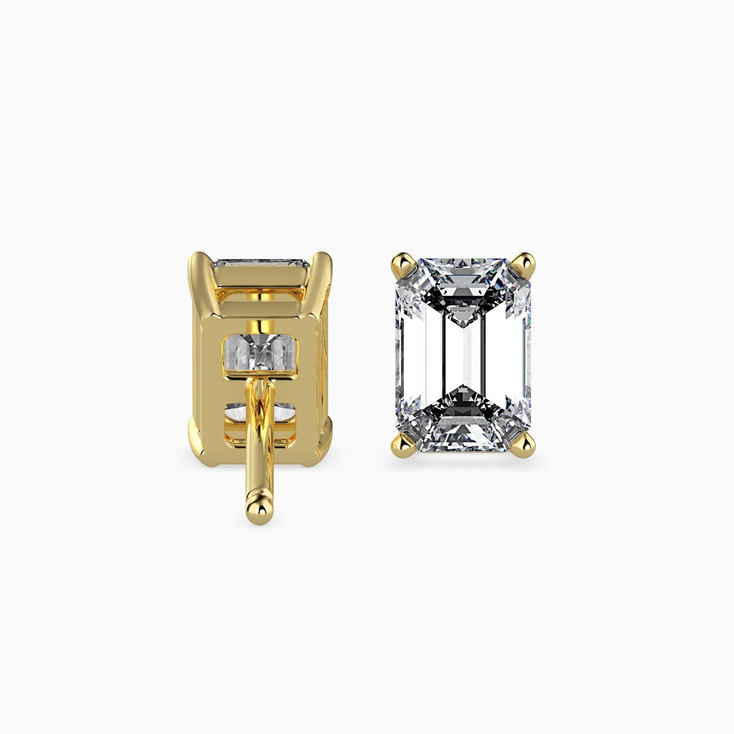 50 Cent Emerald Solitaire Studs
