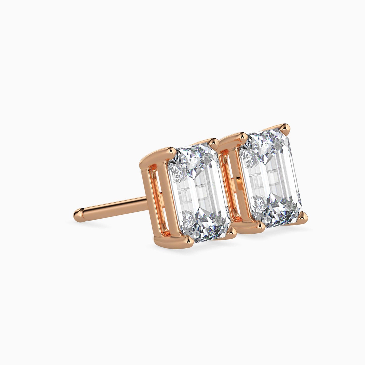 50 Cent Emerald Solitaire Studs