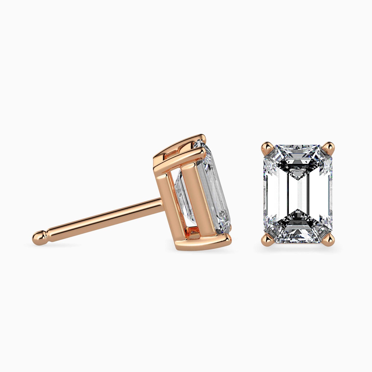 50 Cent Emerald Solitaire Studs